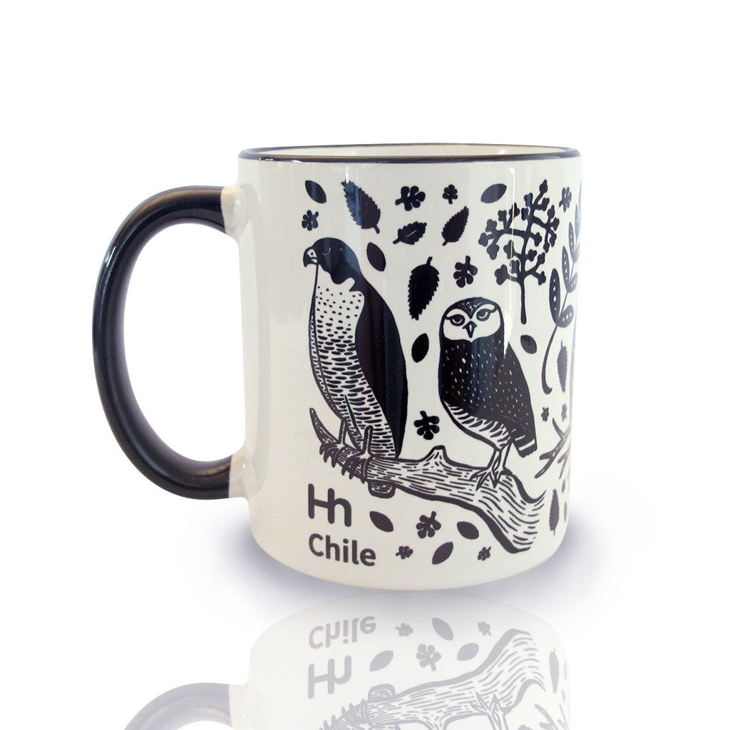 tazon cerámica aves rapaces