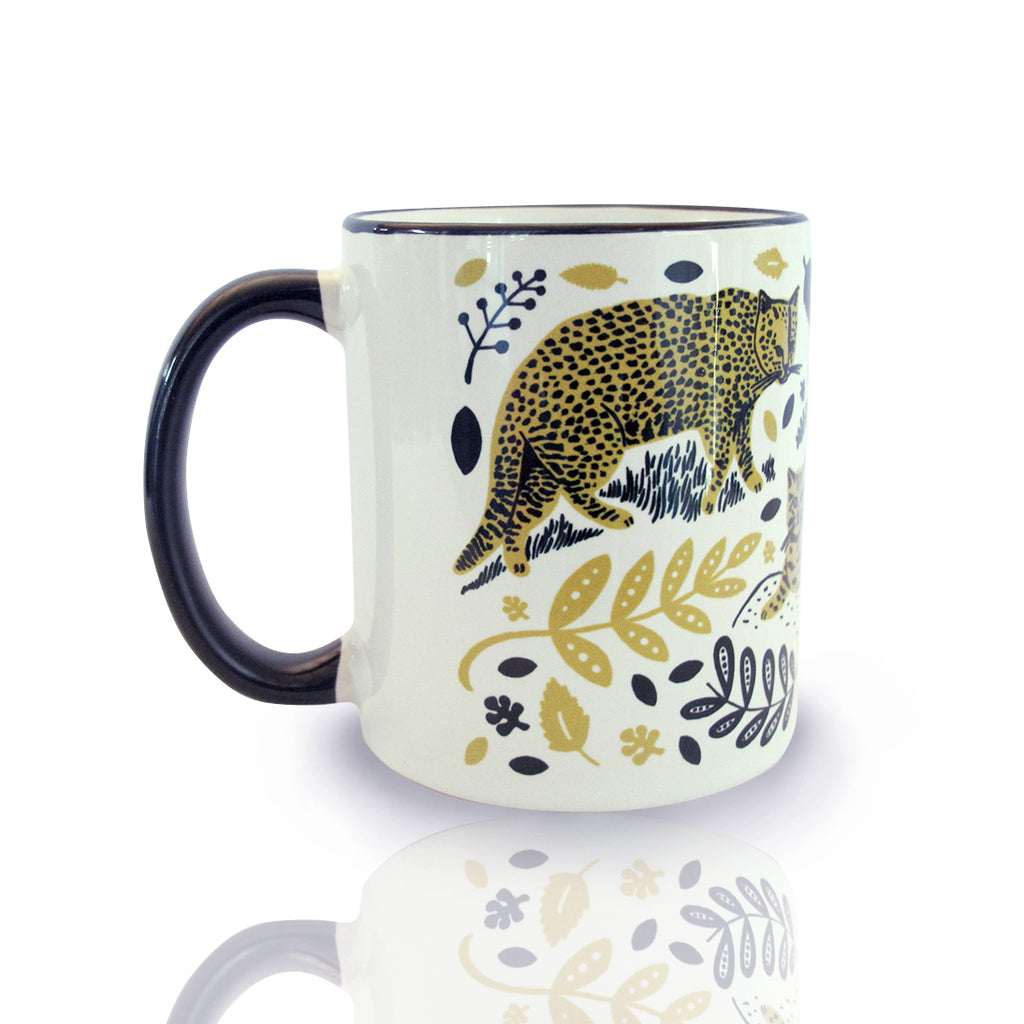 tazón de cerámica felinos