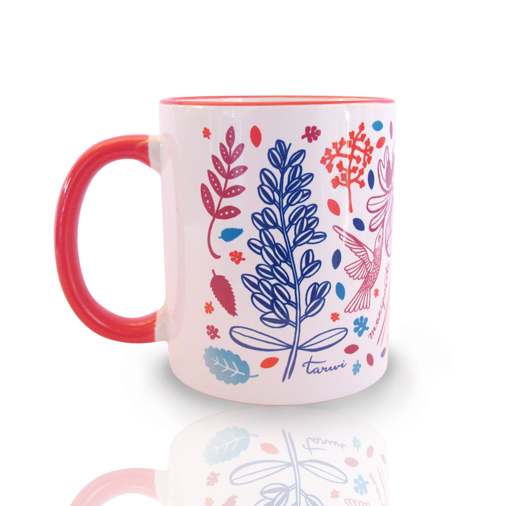 Tazon cerámica flora nativa