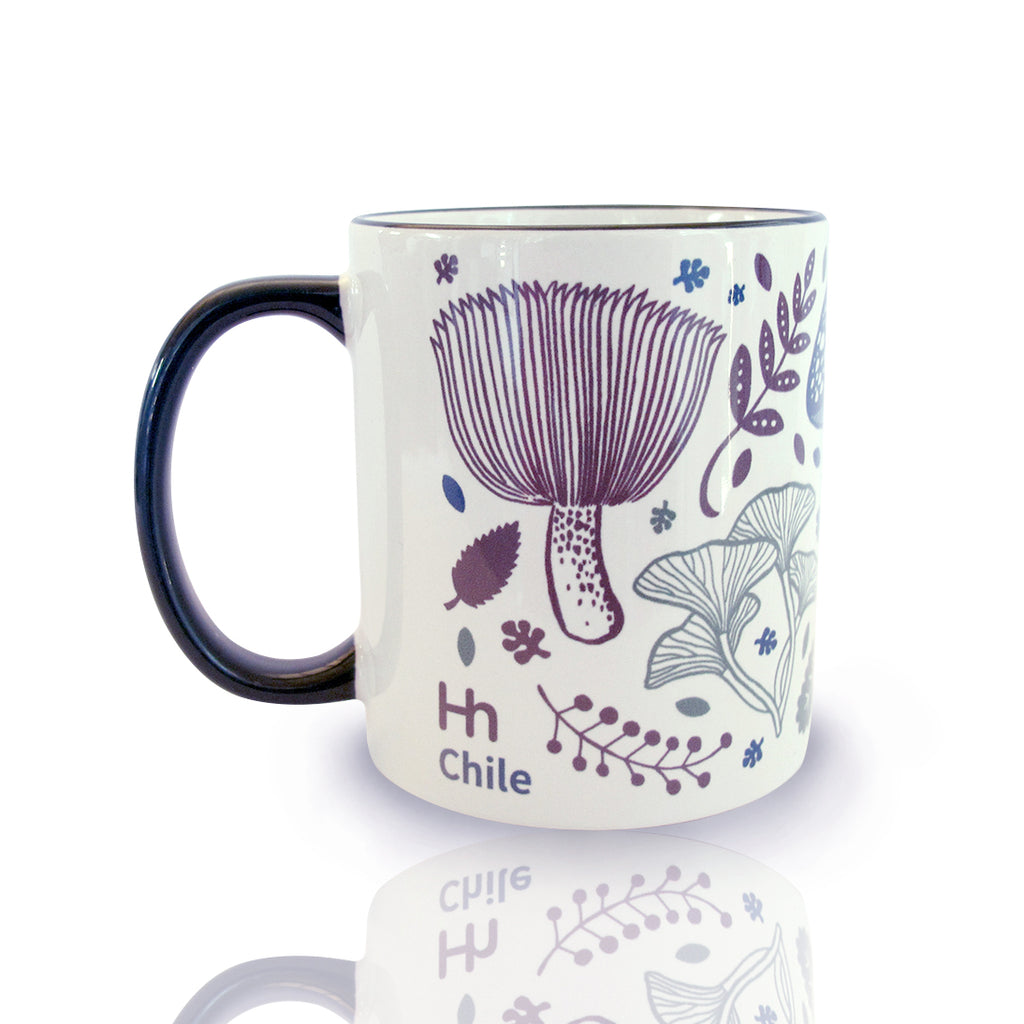 tazon de cerámica reino fungi